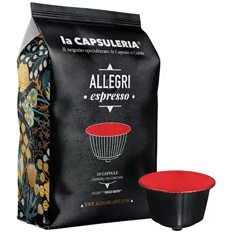 Cafea Allegri Espresso, 10 capsule compatibile Nescafe Dolce Gusto, La Capsuleria