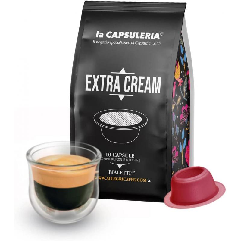 Cafea Extra Cream, 80 capsule compatibile Bialetti, La Capsuleria