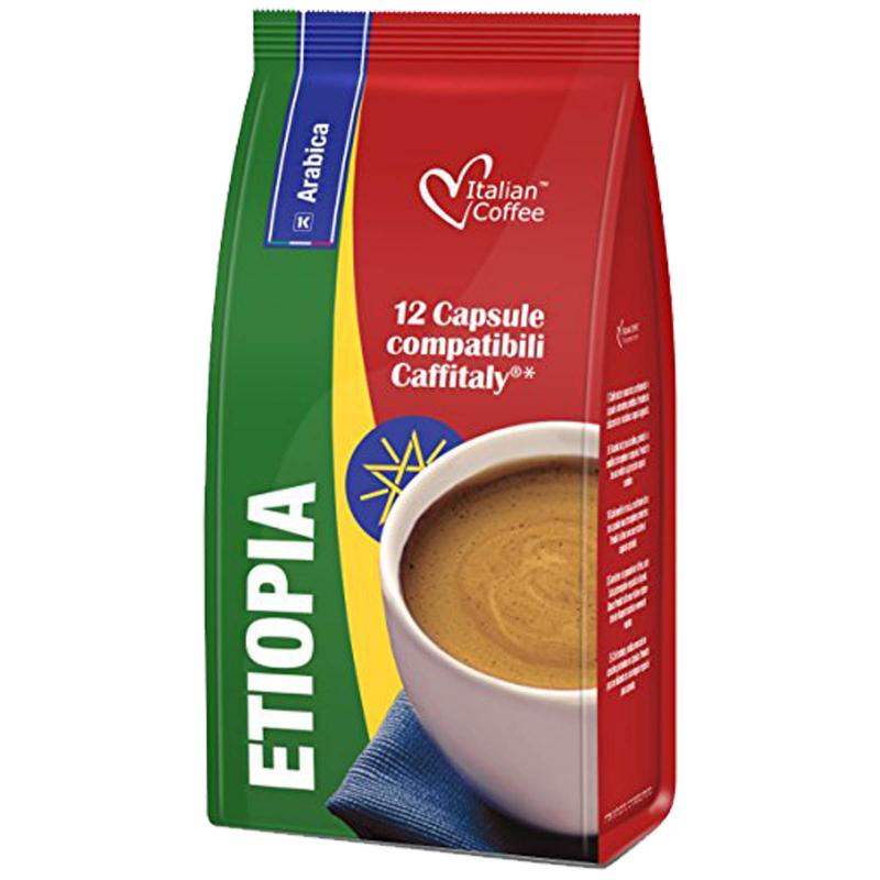 Cafea Etiopia, 96 capsule compatibile Cafissimo/Caffitaly/Beanz, Italian Coffee