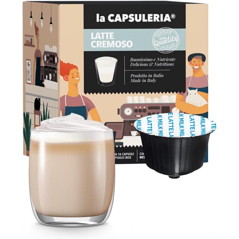 Lapte, 16 capsule compatibile Dolce Gusto, La Capsuleria