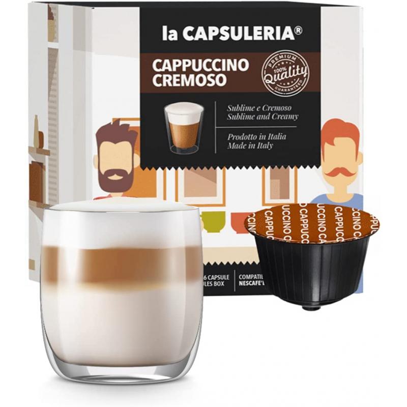 Cappuccino, 16 capsule compatibile Dolce Gusto, La Capsuleria