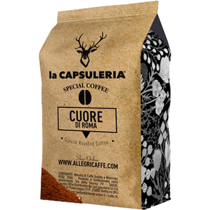 Cafea macinata Cuore di Roma, Arabica, 250 G, La Capsuleria