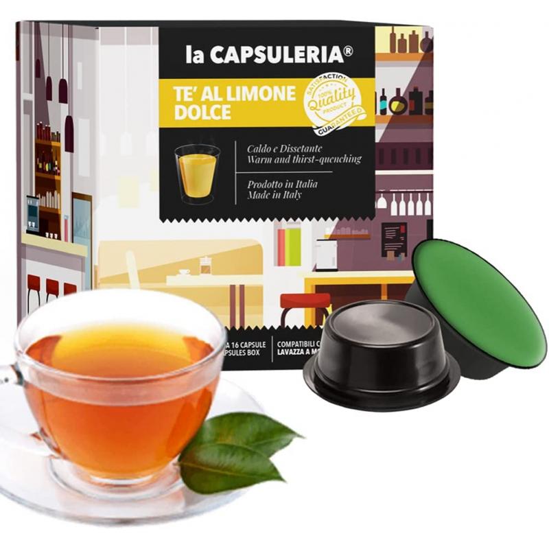 Ceai de Lamaie, 16 capsule compatibile Lavazza a Modo Mio, La Capsuleria