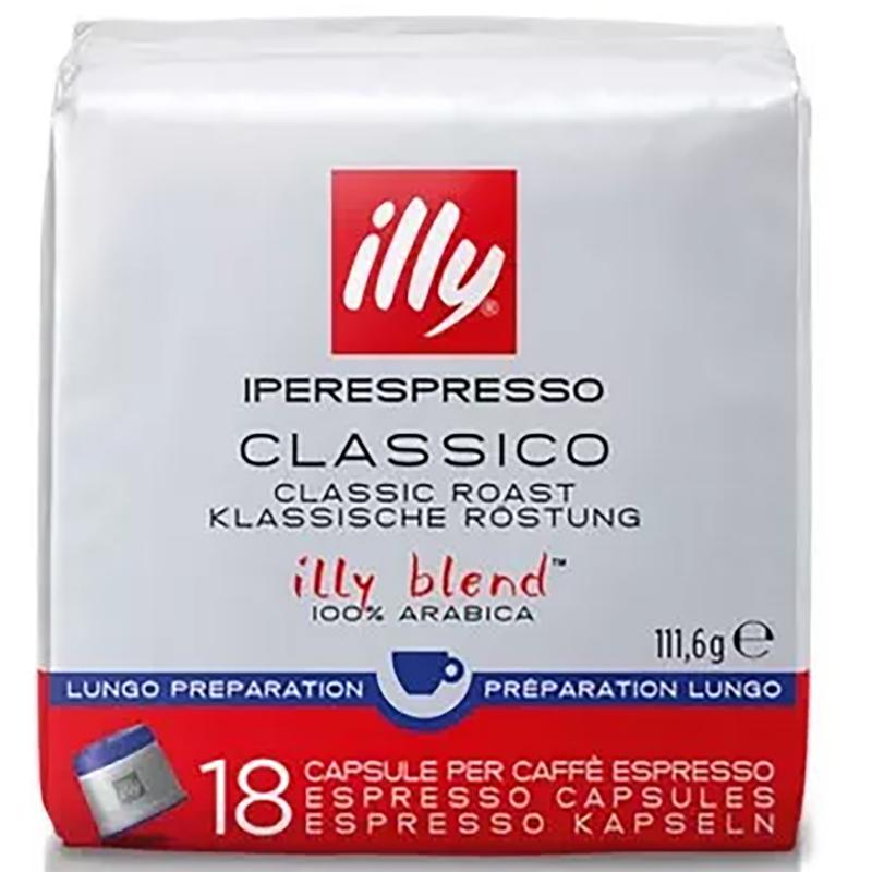 Cafea Illy Classico Lungo, 108 capsule compatibile cu Illy Iperespresso Original