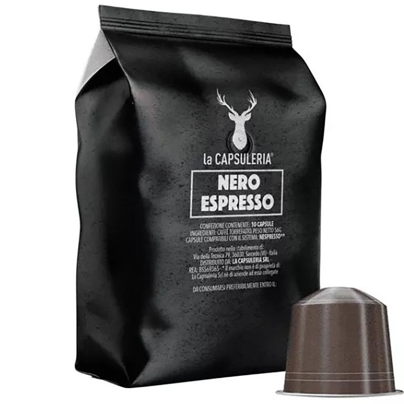 Cafea Nero Espresso, 10 capsule compatibile Nespresso, La Capsuleria