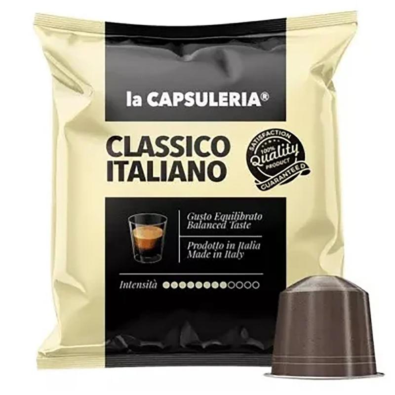 Cafea Classico Italiano, 10 capsule compatibile Nespresso, La Capsuleria