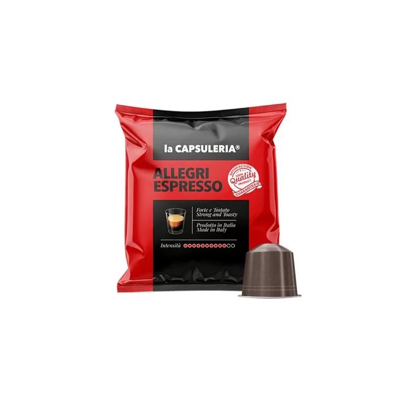 Cafea Allegri Espresso, 100 capsule compatibile Nespresso, La Capsuleria