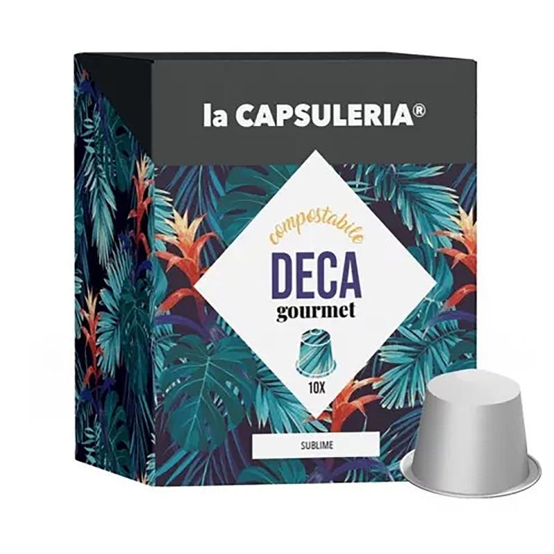 Cafea Deca Gourmet capsule biodegradabile, 100 capsule compatibile Nespresso, La Capsuleria