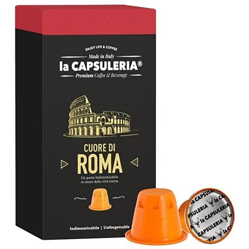 Cafea Cuore di Roma, 100 capsule compatibile Nespresso, La Capsuleria