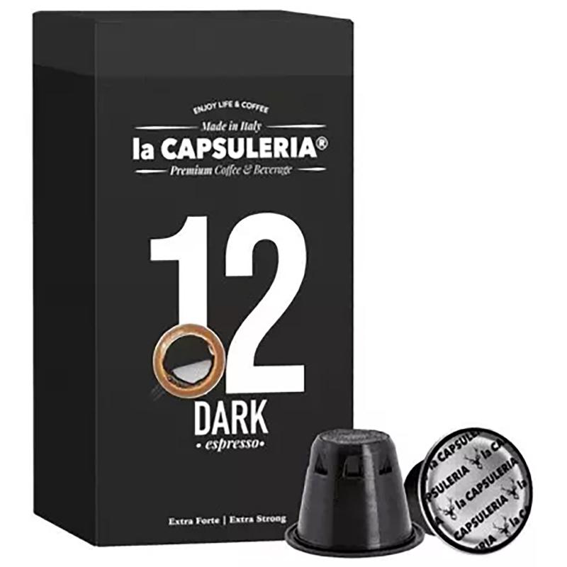Cafea Dark Espresso, 100 capsule compatibile Nespresso, La Capsuleria