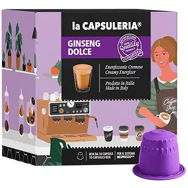 Ginseng Dulce, 10 capsule compatibile Nespresso, La Capsuleria