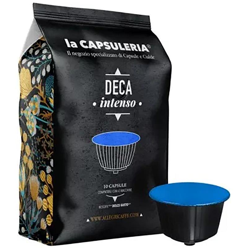 aparat de cafea cu capsule dolce gusto Cafea Deca Intenso, 10 capsule compatibile Nescafe Dolce Gusto, La Capsuleria