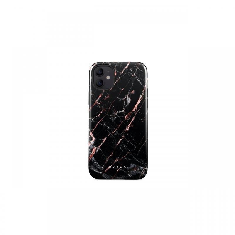 Husa iPhone 12 / 12 Pro Burga Dual Layer Rose Gold Marble
