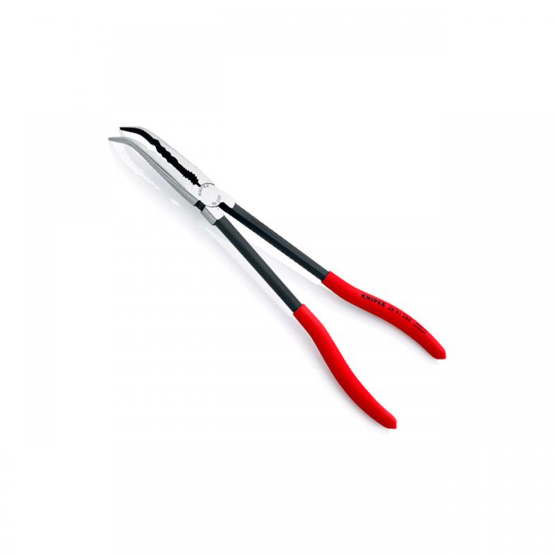 Cleste pentru montaj, cu cioc lung curb si profile transversale, 280 mm, Knipex