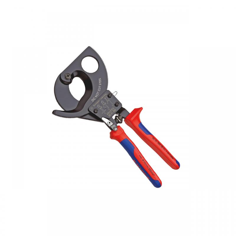 Cleste pentru taiat cabluri cu clichet, max diam. 52 mm, 280 mm, Knipex