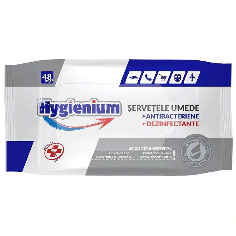 Servetele umede antibacteriene si dezinfectante 48 buc/set Hygienium