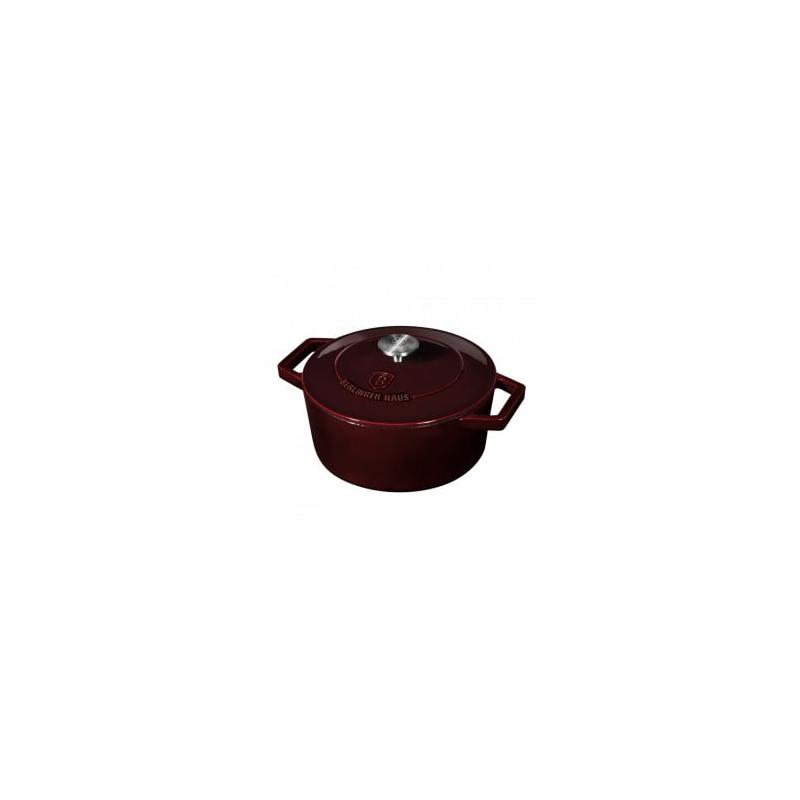 Oala fonta 20 cm cu capac Burgundy Berlinger Haus BH 6516