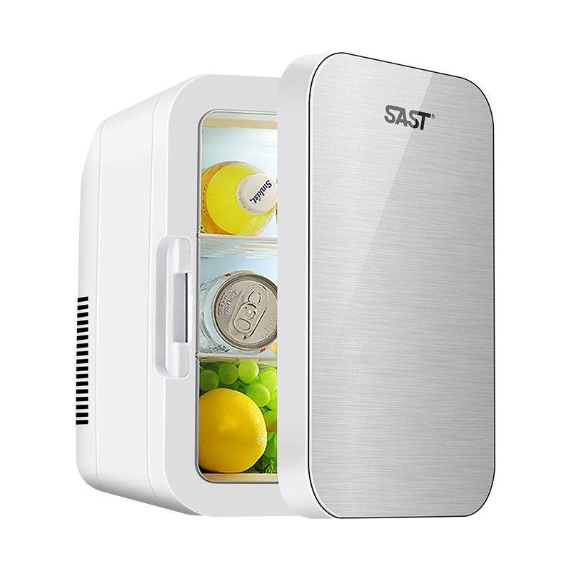 Mini frigider cosmetice, eMazing, dubla functie de incalzire/racire, portabil, 8L, gri