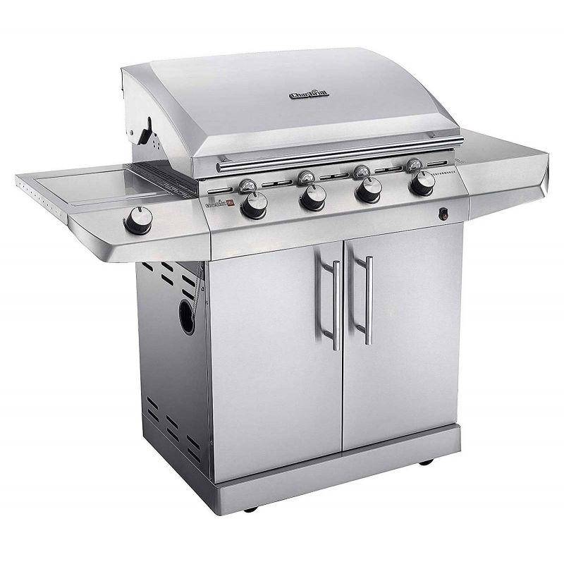 Gratar pe gaz cu 4 arzatoare din inox, TRU-Infrared, gratare din fonta, Char-Broil Performance T47G 140676