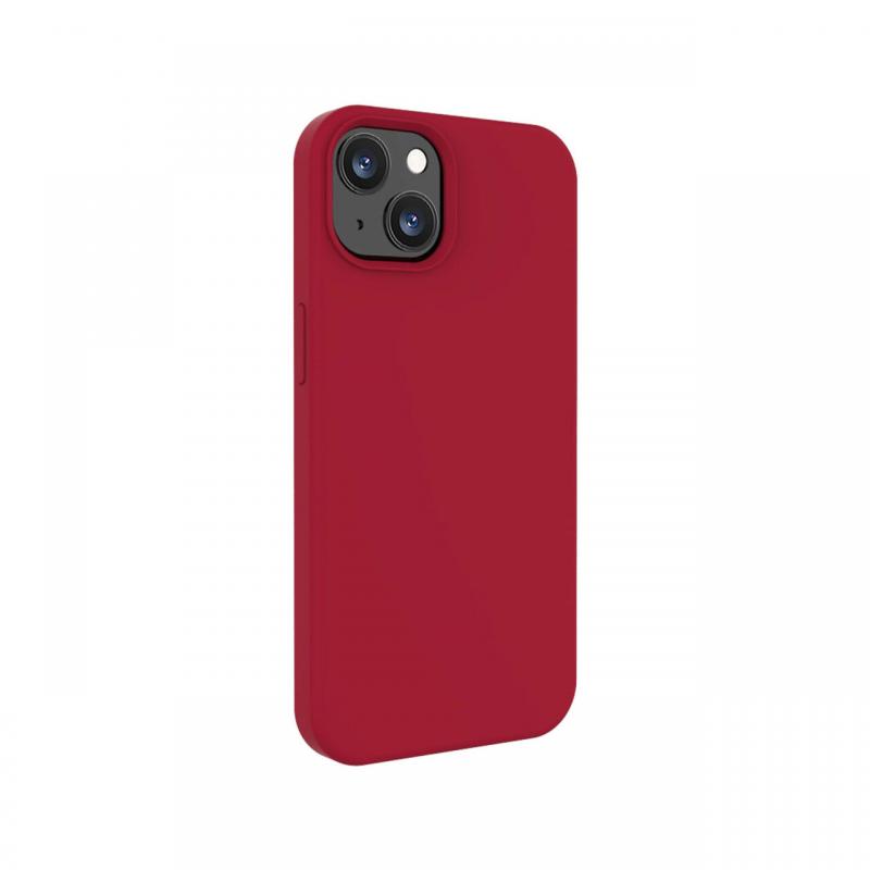 Husa iPhone 13 Lemontti Liquid Silicon Dark Red