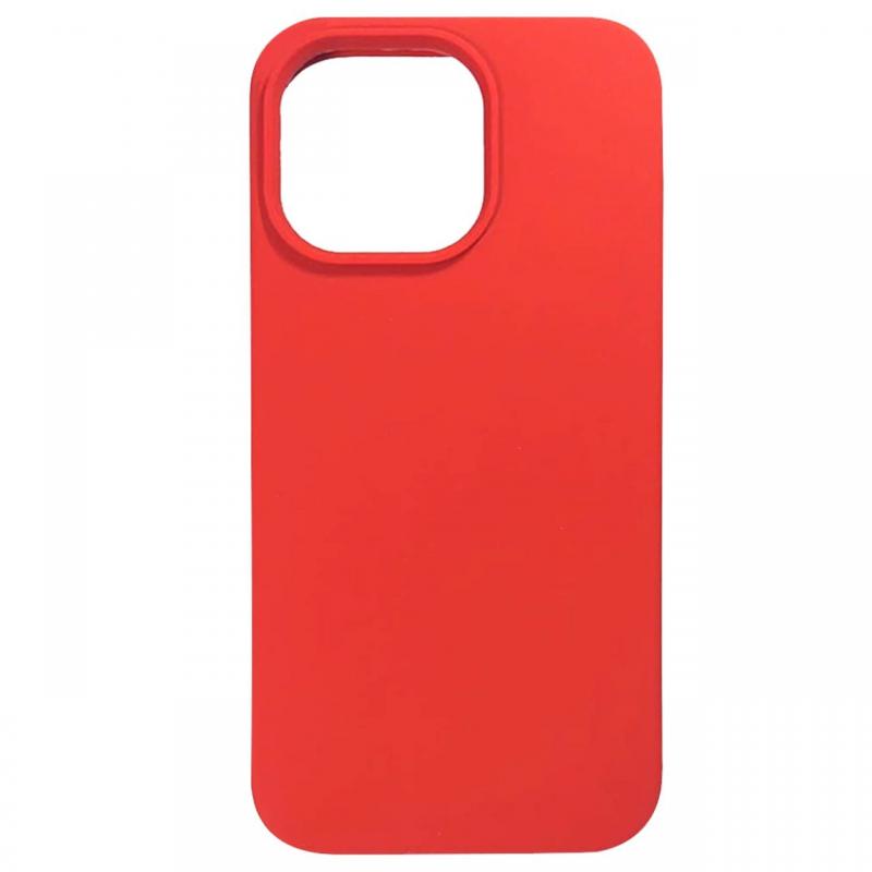Lemontti Husa Liquid Silicon MagCharge iPhone 14 Pro Rosu (protectie 360°, material fin, captusit cu microfibra)