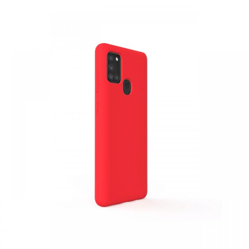 Husa Samsung Galaxy A21s Lemontti Liquid Silicon Red