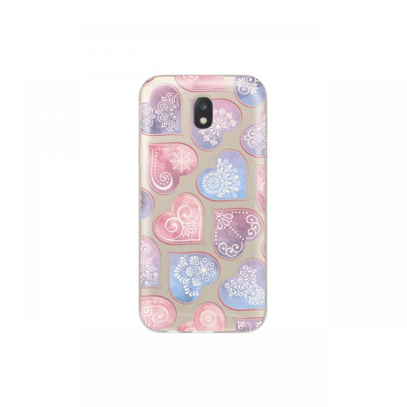 Husa Samsung Galaxy J3 (2017) Lemontti Silicon Art Hearts