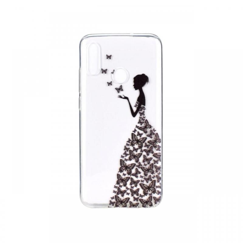 Husa Huawei Y7 2019 Lemontti Stylish and Beautiful Pattern Butterfly Girl