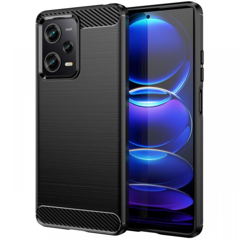 Lemontti Husa Carbon Case Flexible Xiaomi Redmi Note 12 Pro / Poco X5 Pro 5G Negru