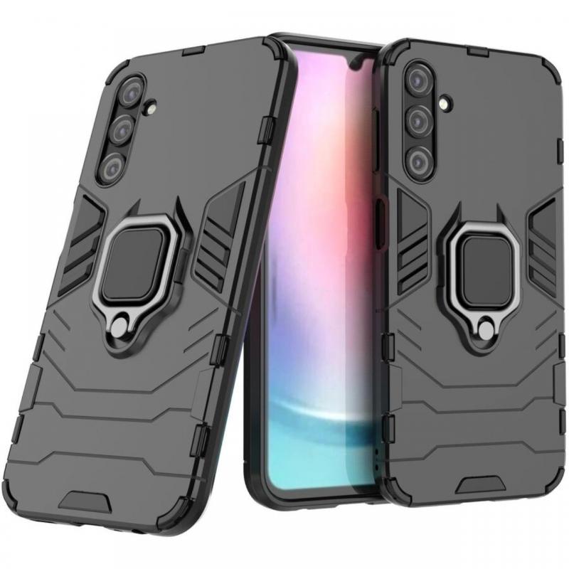 Lemontti Husa Ring Armor Samsung Galaxy A25 / A24 Negru