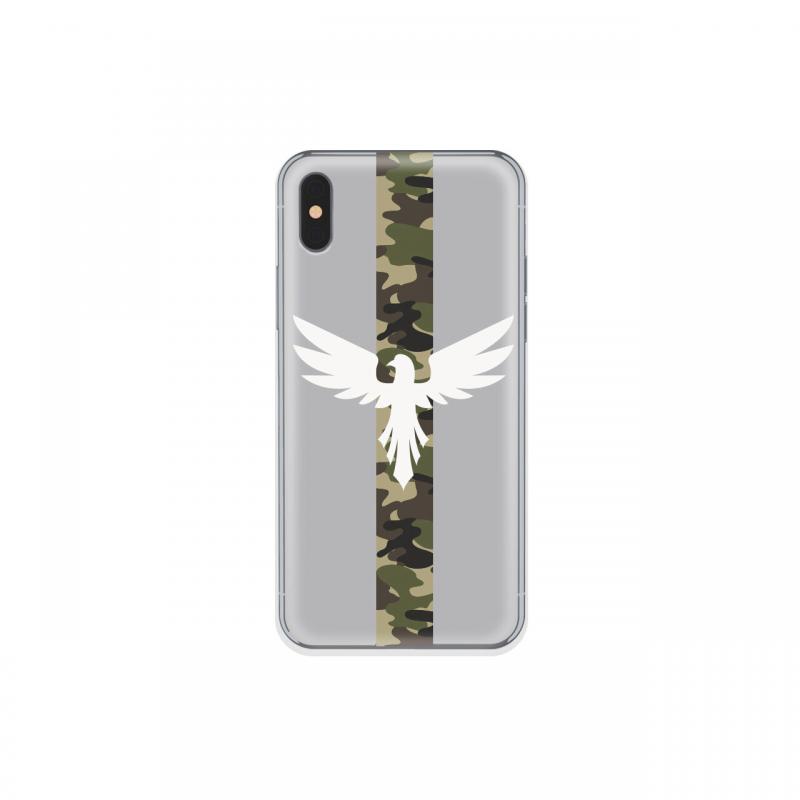 Husa iPhone XS / X Lemontti Silicon Art Army Eagle