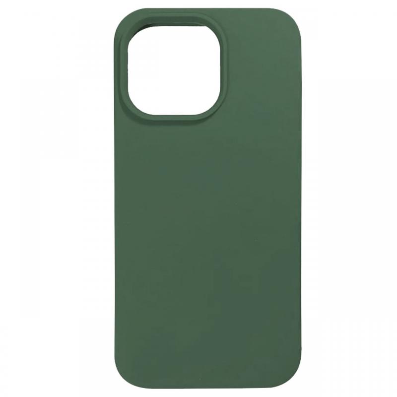 Lemontti Husa Liquid Silicon MagCharge iPhone 14 Pro Verde (protectie 360°, material fin, captusit cu microfibra)