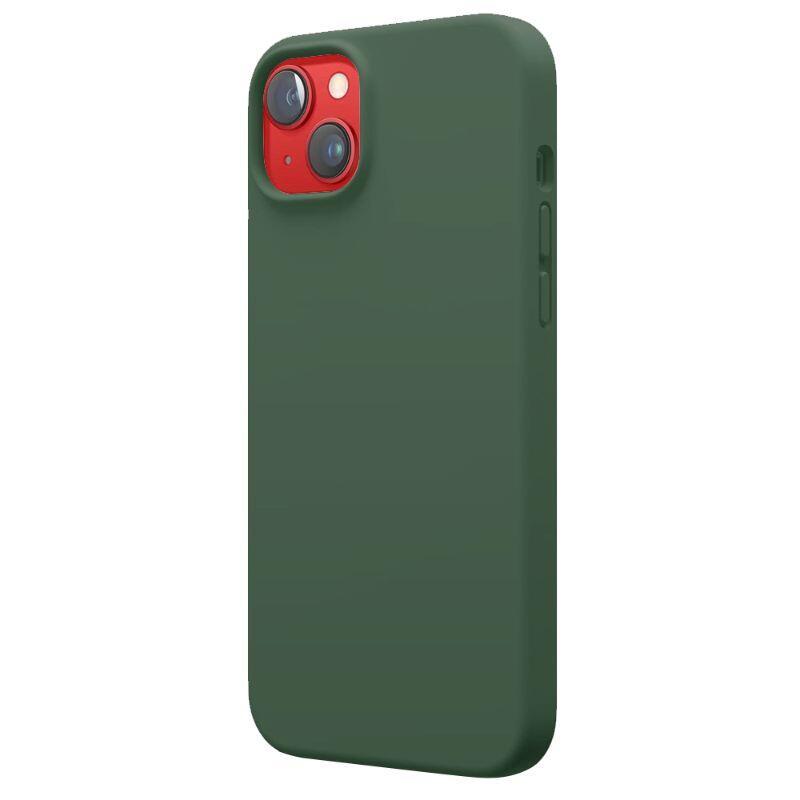 Lemontti Husa Liquid Silicon MagCharge iPhone 14 Plus Verde (protectie 360°, material fin, captusit cu microfibra)