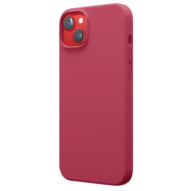 Lemontti Husa Liquid Silicon MagCharge iPhone 14 Plus Roze (protectie 360°, material fin, captusit cu microfibra)