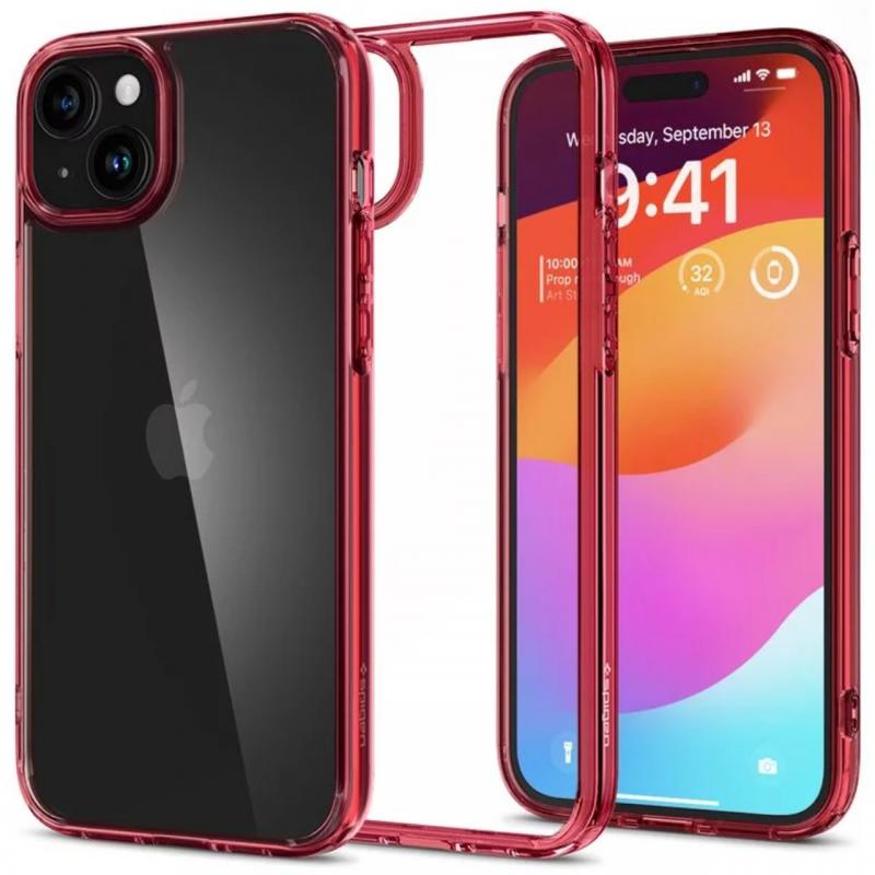 Spigen Husa Ultra Hybrid iPhone 15 Rosu