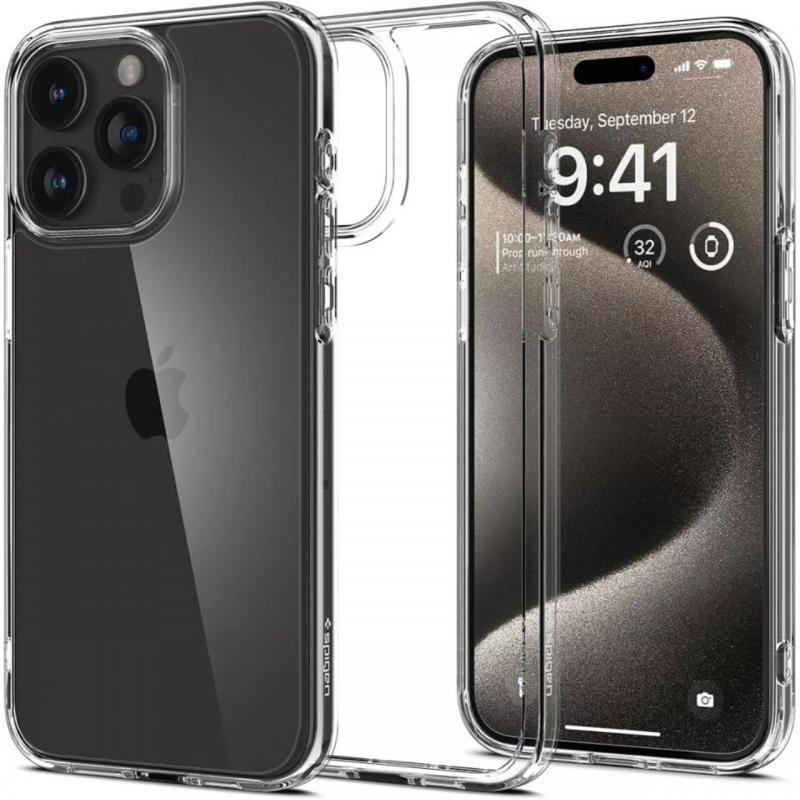 Spigen Husa Ultra Hybrid iPhone 15 Pro Transparent