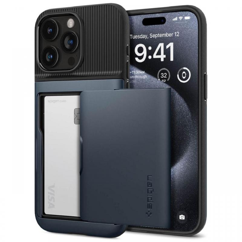 Spigen Husa Slim Armor Cs iPhone 15 Pro Metal Slate