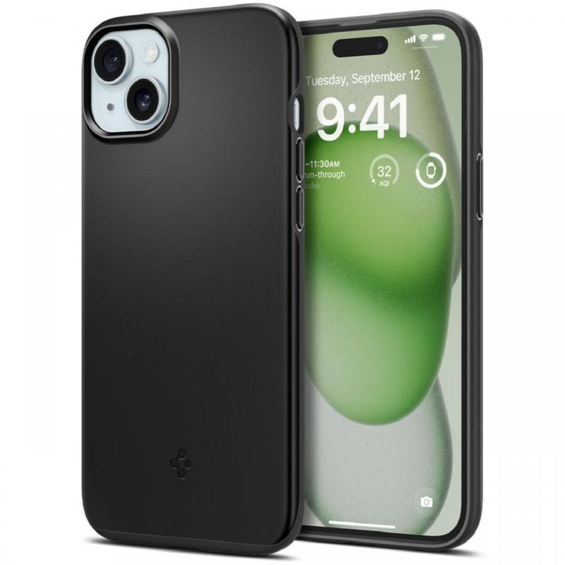 Spigen Husa Thin Fit iPhone 15 Plus Negru