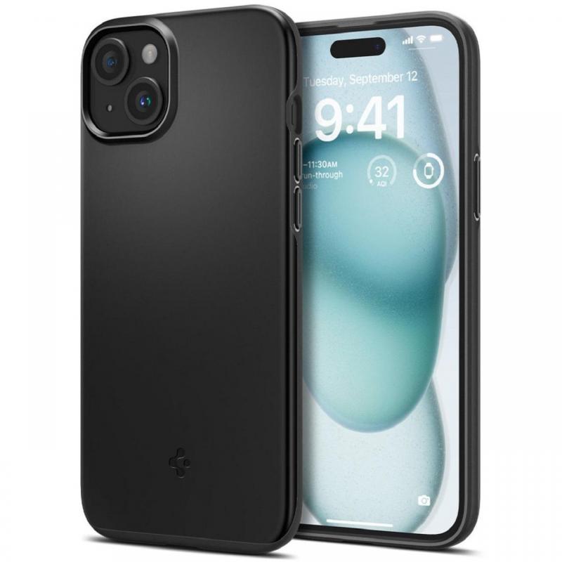 Spigen Husa Thin Fit iPhone 15 Negru