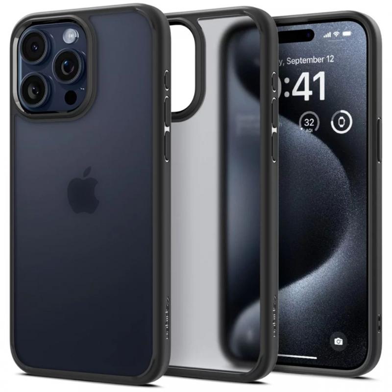 Spigen Husa Ultra Hybrid iPhone 15 Pro Frost Black