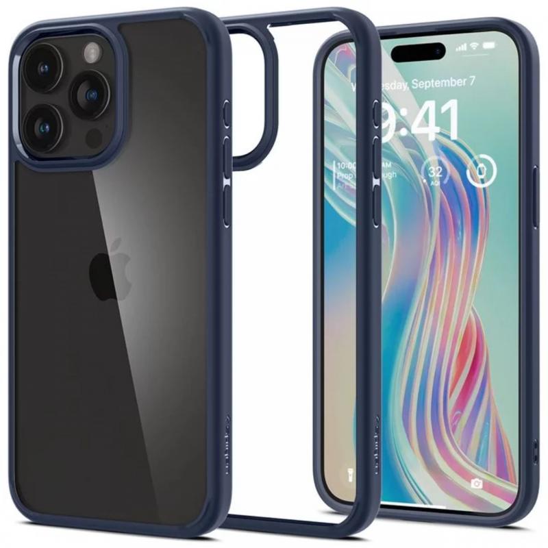 Spigen Husa Ultra Hybrid iPhone 15 Pro Navy Blue