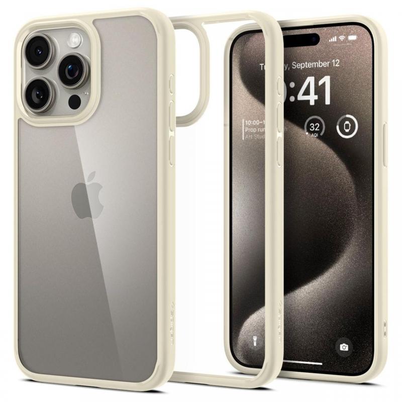 Spigen Husa Ultra Hybrid iPhone 15 Pro Sand Beige