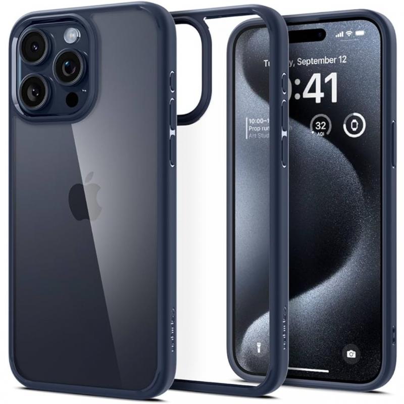 Spigen Husa Ultra Hybrid iPhone 15 Pro Max Navy Blue