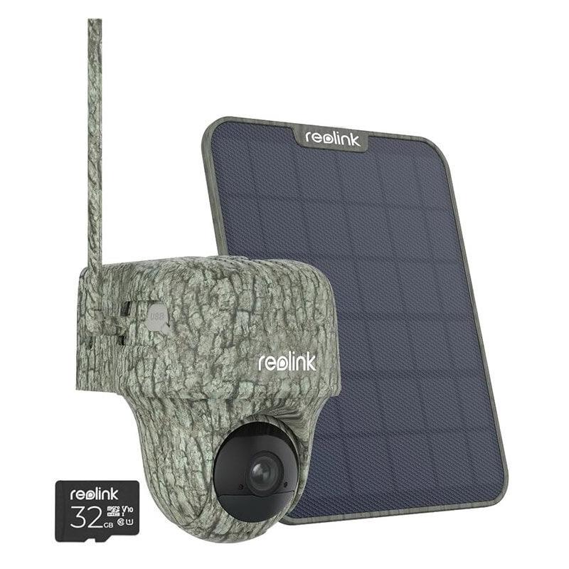 Camera de supraveghere Reolink Ranger GO PT G450 cu GSM / LTE / 4G, baterie reincarcabila si panou solar, 4K / 8 MP, detectare persoane/animale, notificari pe telefon, slot MicroSD card