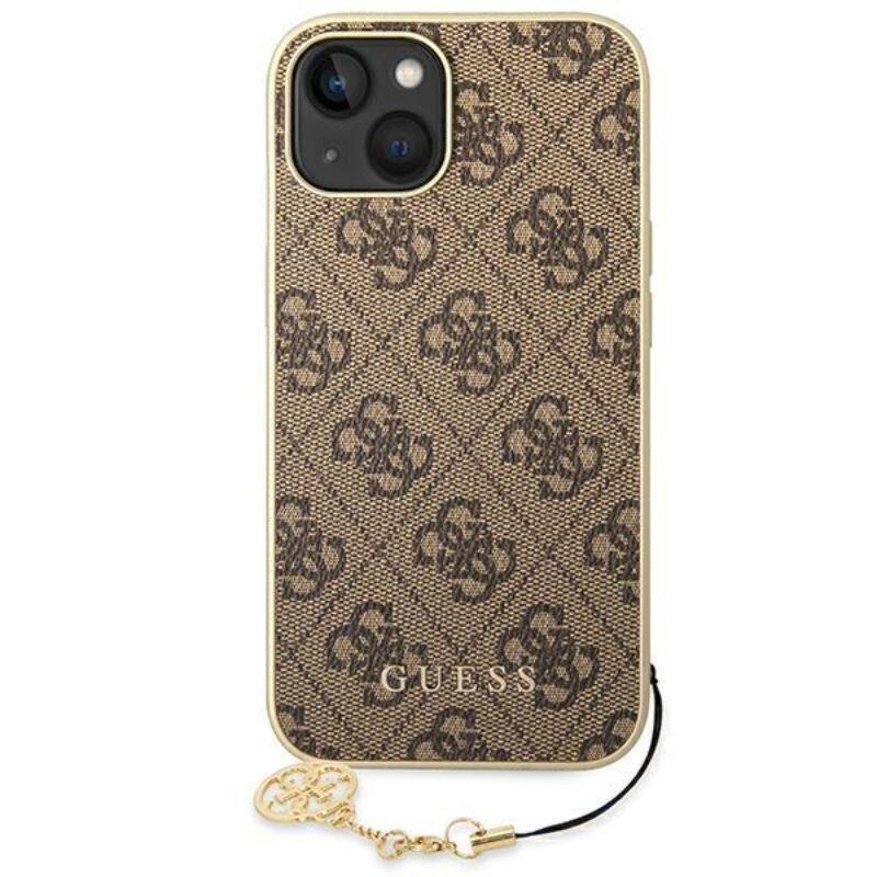 Guess Husa 4G Charms iPhone 14 Plus Maro