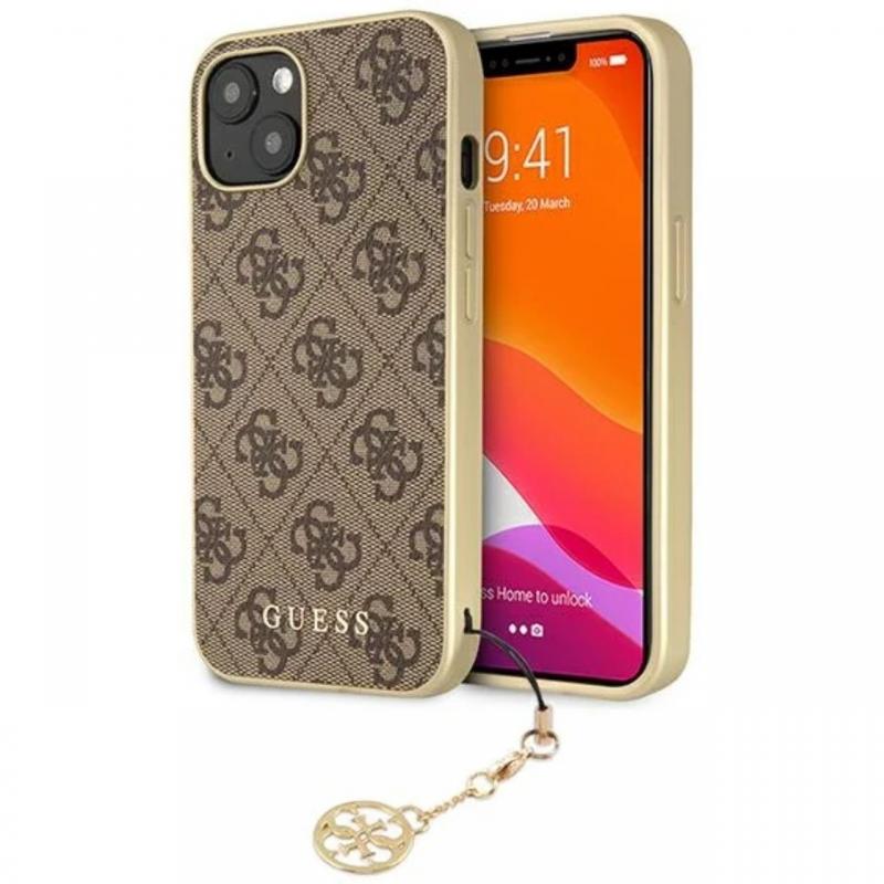 Guess Husa 4G Charms iPhone 13 Maro