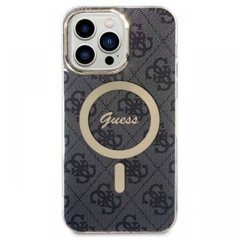 Guess Husa 4G MagSafe iPhone 15 Pro Negru