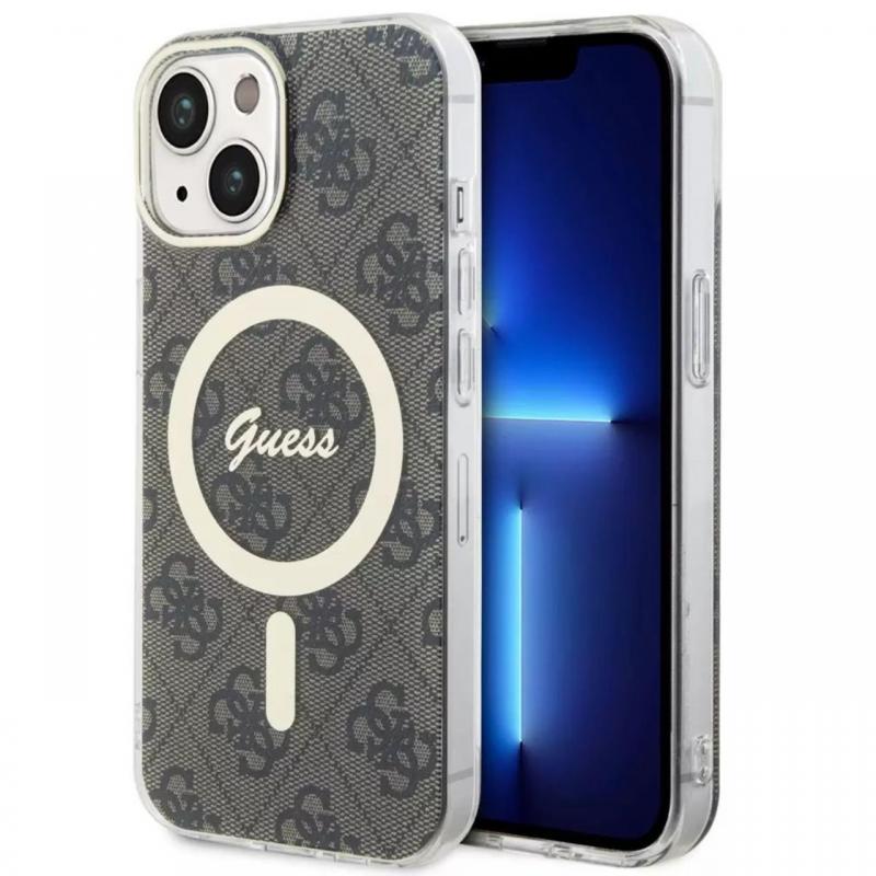 Guess Husa 4G MagSafe iPhone 15 Maro