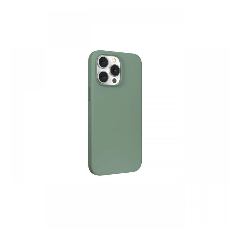 Husa iPhone 14 Plus Devia Nature Series Silicone Magnetic Light Green