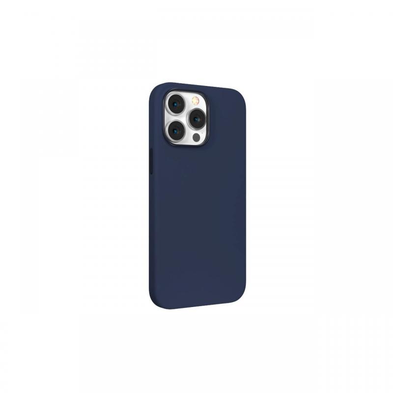 Husa iPhone 14 Devia Nature Series Silicone Magnetic Navy Blue